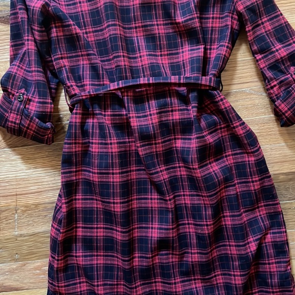 Billy T Plaid Button Down Shirt Dress - Picture 15 of 15